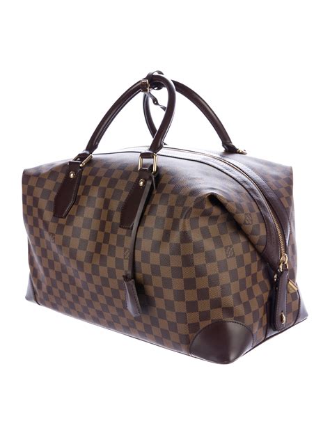 louis vuitton damier backpack gold plate|Louis Vuitton damier duffle bag.